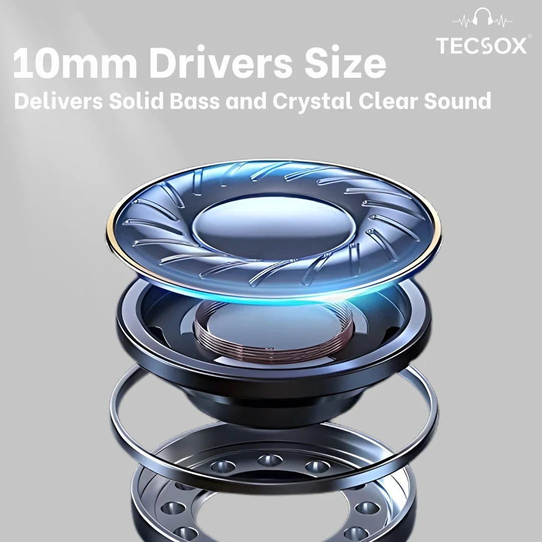 TecSox Omega 471 Wireless Earbud With Comfortable Fit | IPX Water Resistant - Image 12