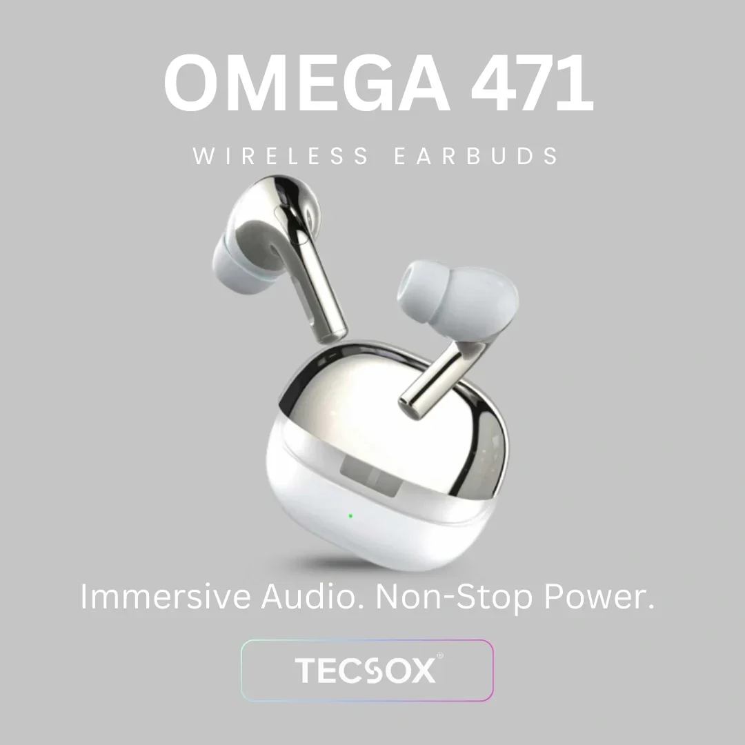 TecSox Omega 471 Wireless Earbud With Comfortable Fit | IPX Water Resistant - Image 18