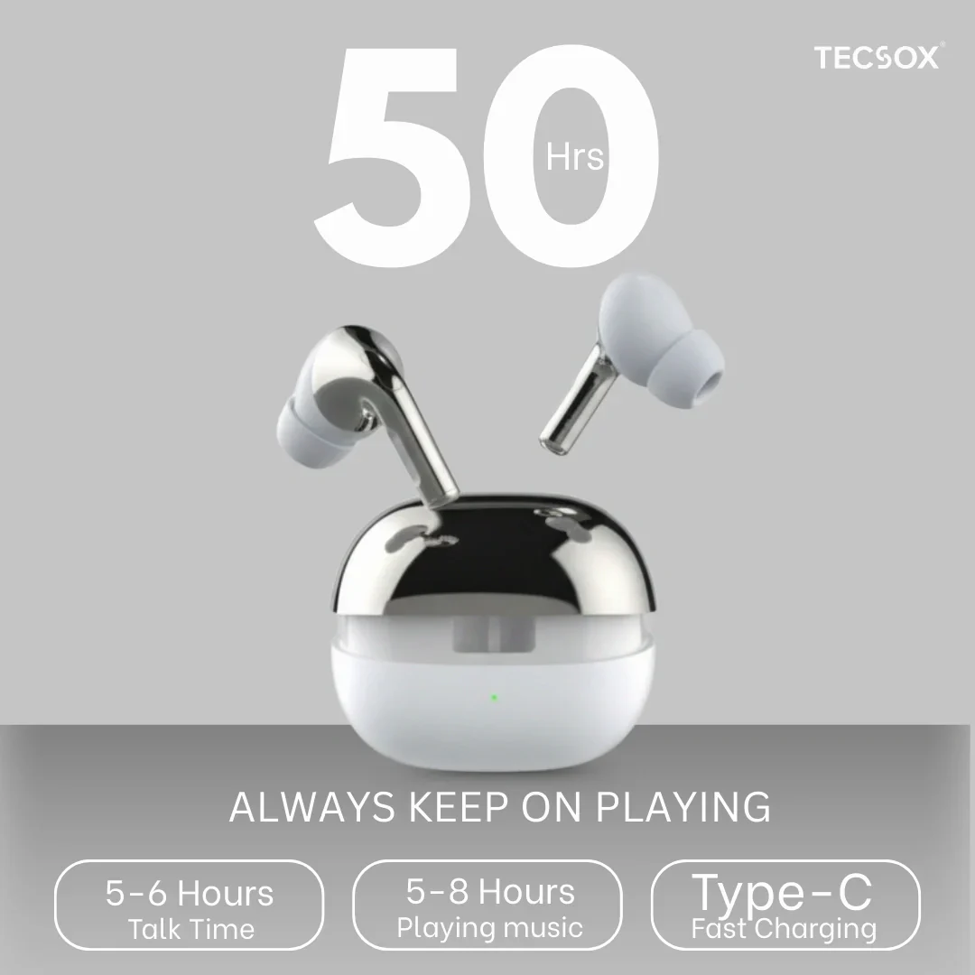 TecSox Omega 471 Wireless Earbud With Comfortable Fit | IPX Water Resistant - Image 19