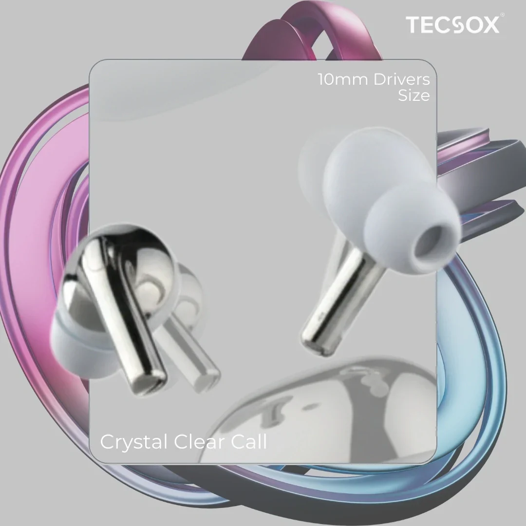 TecSox Omega 471 Wireless Earbud With Comfortable Fit | IPX Water Resistant - Image 23