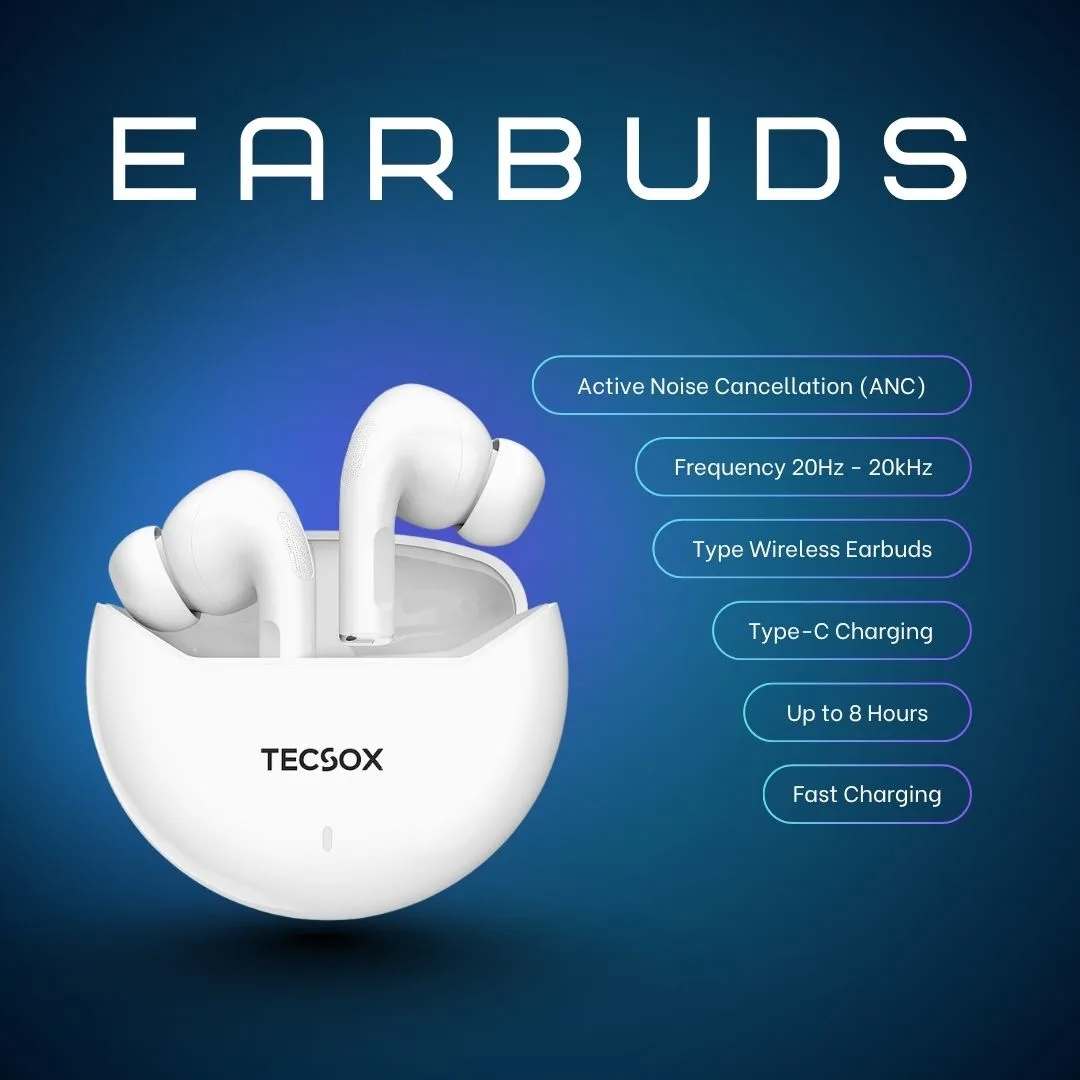 TecSox Omega Wireless Earbud With Comfortable Fit | IPX Water Resistant - Image 12
