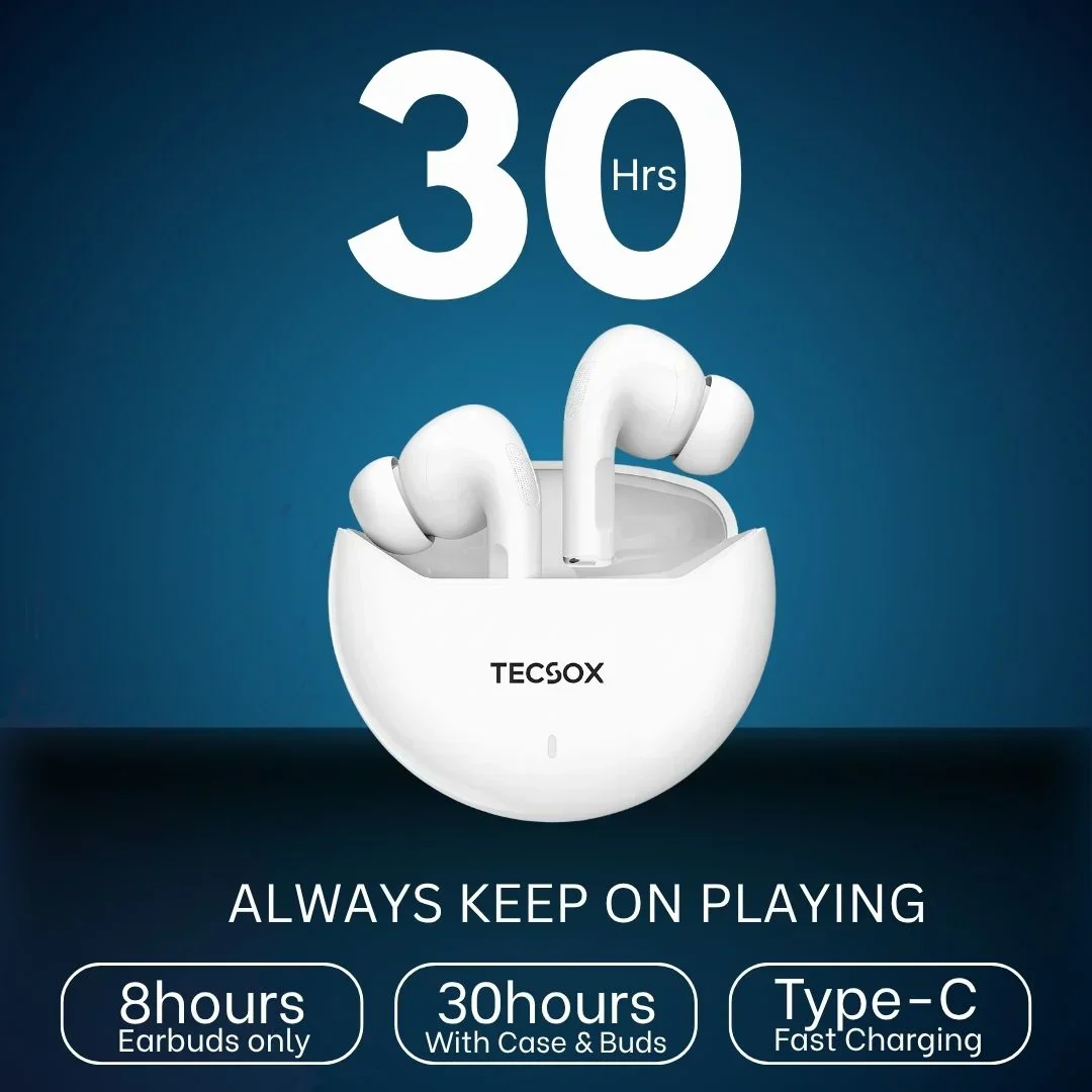 TecSox Omega Wireless Earbud With Comfortable Fit | IPX Water Resistant - Image 13