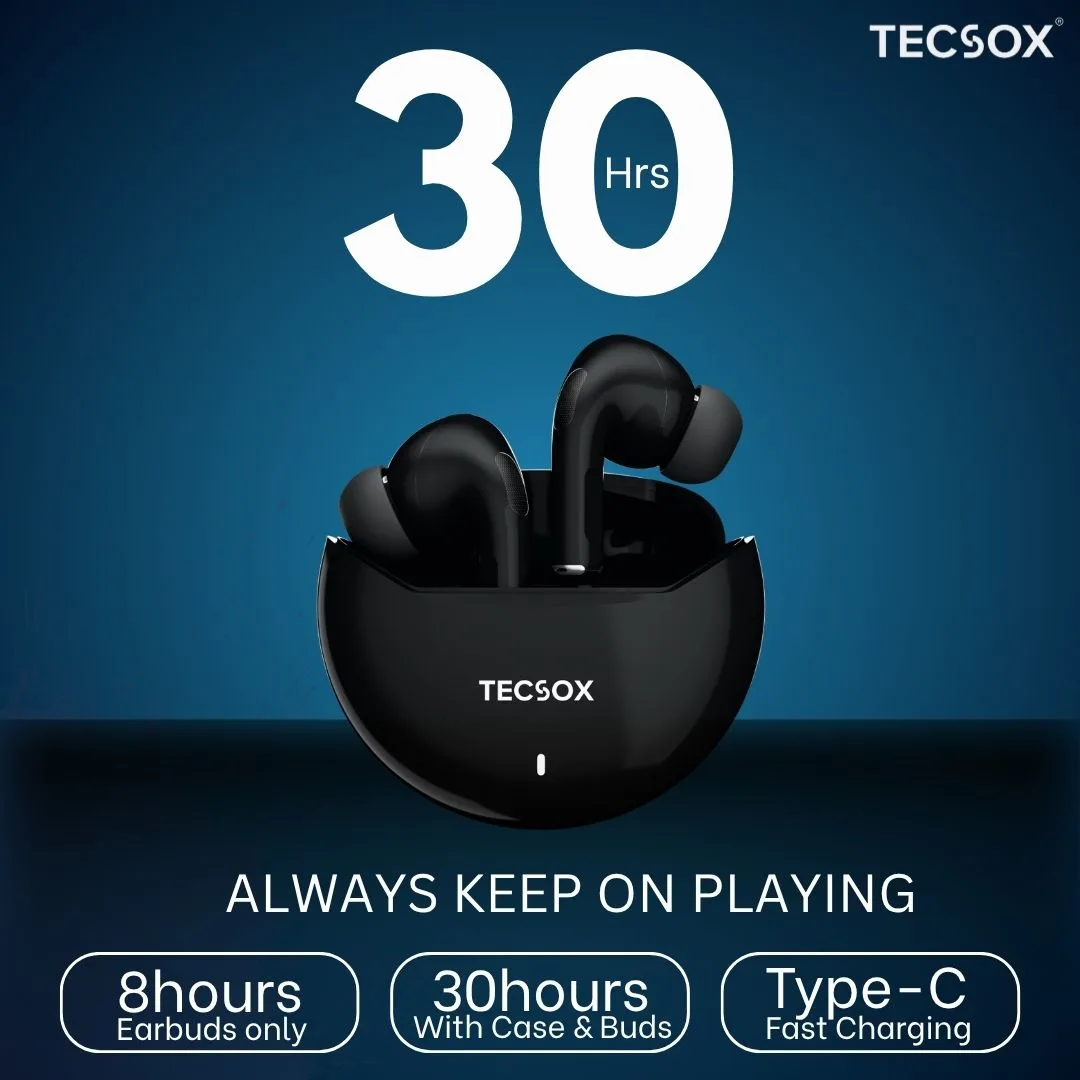TecSox Omega Wireless Earbud With Comfortable Fit | IPX Water Resistant - Image 25
