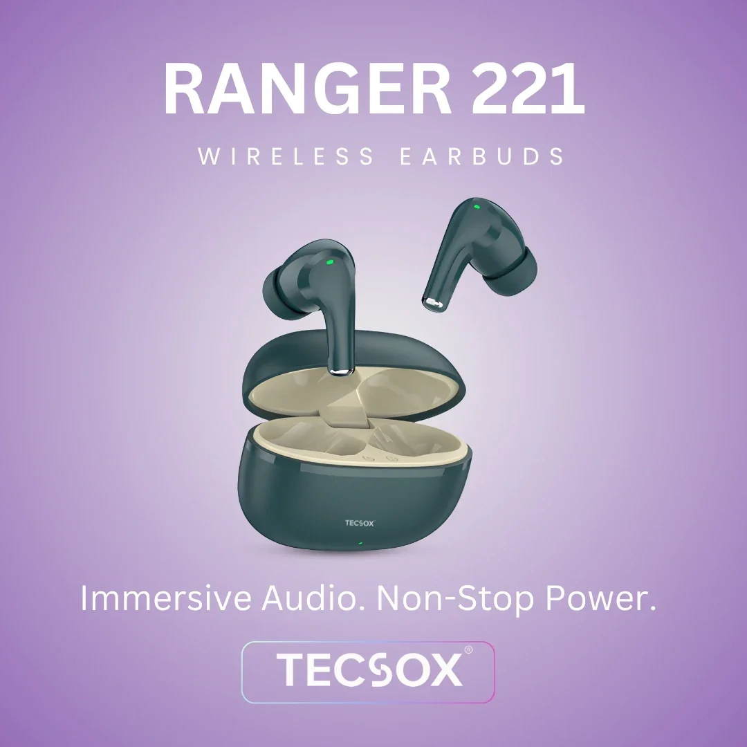 TecSox Ranger 221 Wireless Earbud With Deep Bass & Comfortable Fit | IPX Water Resistant - Image 37