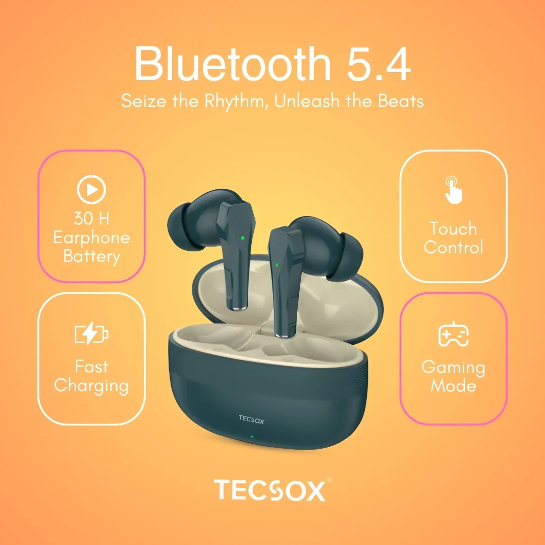 TecSox Ranger 311 Wireless Earbud With Deep Bass & Comfortable Fit | IPX Water Resistant - Image 40