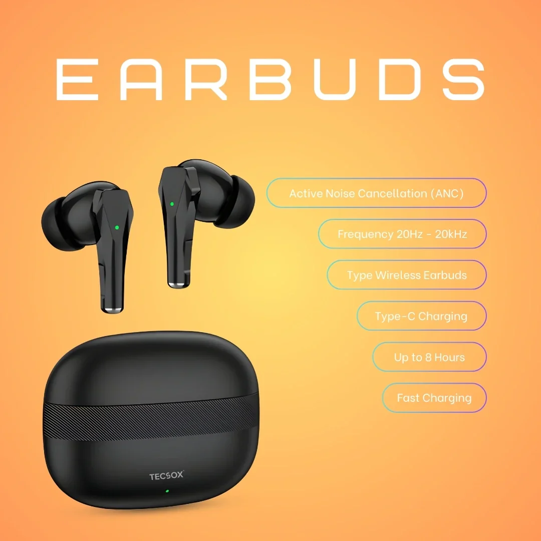 TecSox Ranger 311 Wireless Earbud With Deep Bass & Comfortable Fit | IPX Water Resistant - Image 9