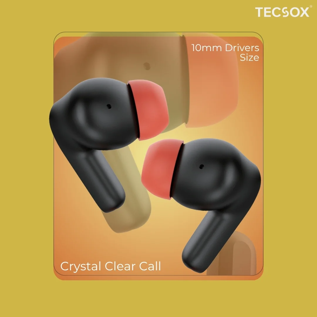 TecSox Wave Bluetooth Earbuds | Deep Bass | IPX water resistance - Image 12