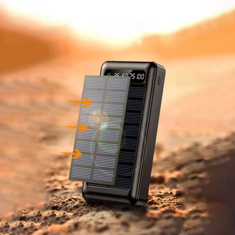 TexoVera Solar Power Bank 10000 mAh with 15W Solar Charging and Lithium Polymer Battery (Solar-4Wire-10K) - Image 2