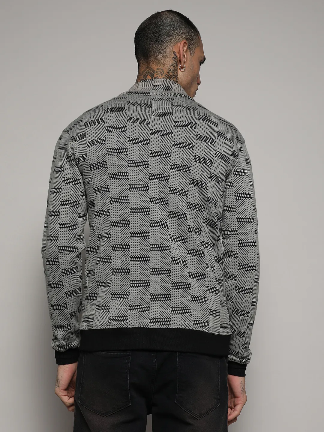 Textured Jacket With Flap Pocket - Image 4