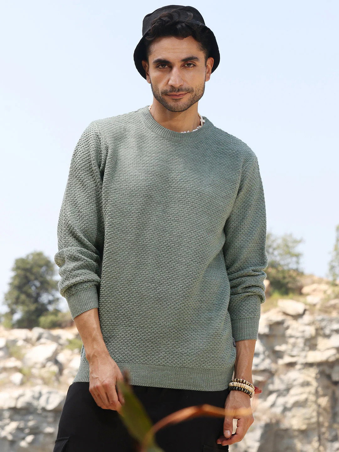 Textured Knit Pullover Sweater - Image 11