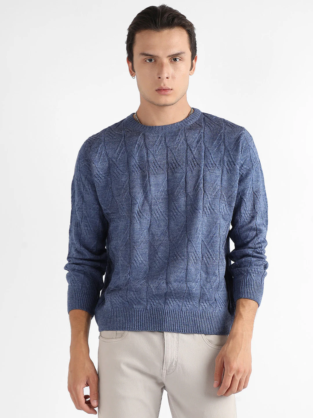 Textured Knit Pullover Sweater - Image 2