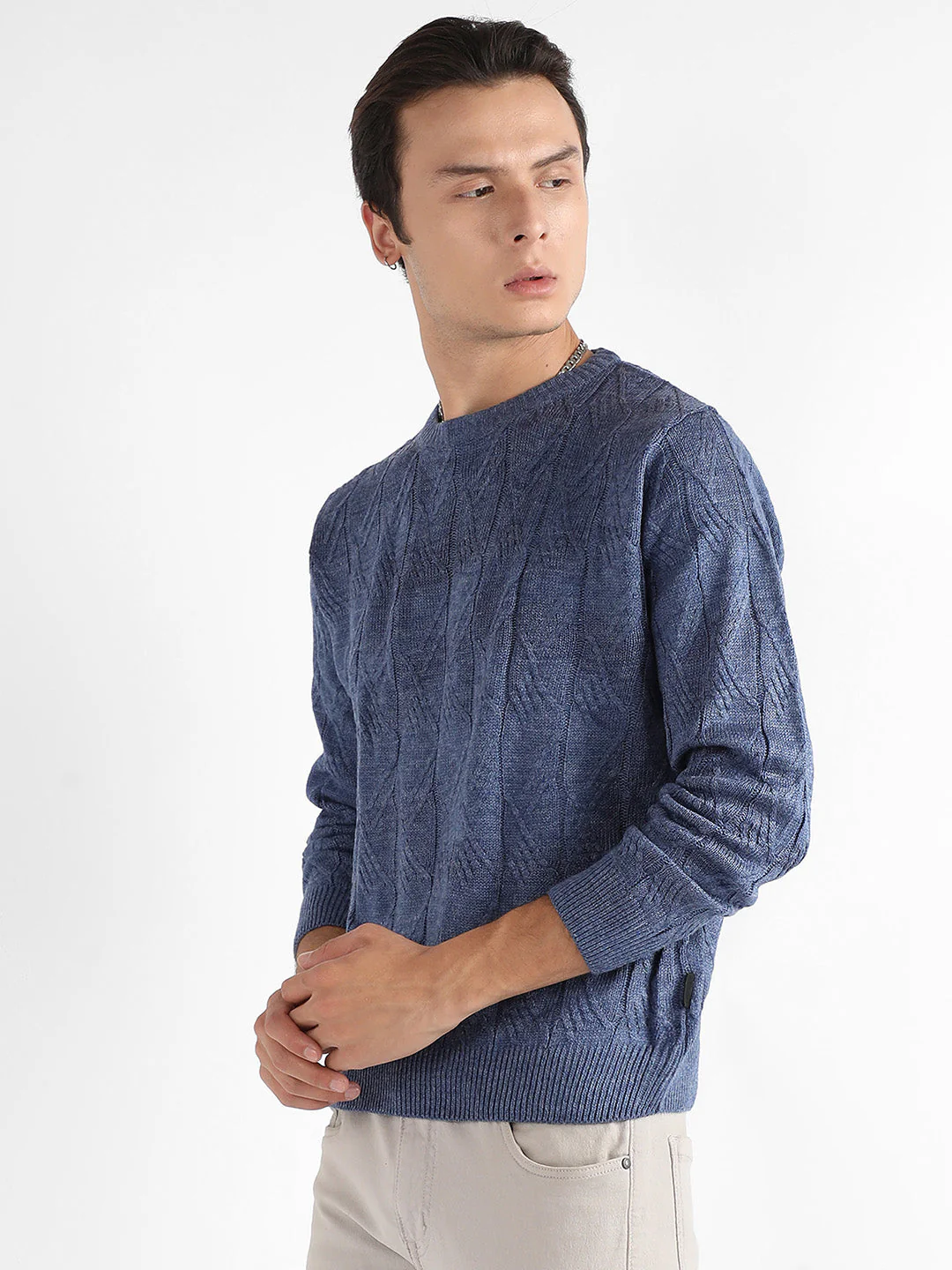 Textured Knit Pullover Sweater - Image 3