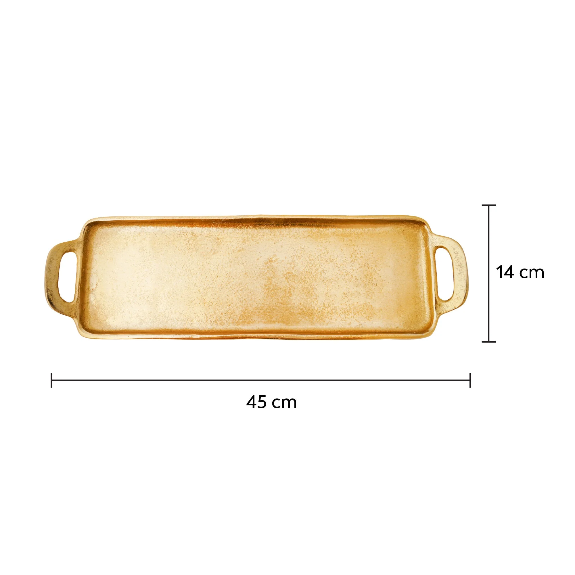 Textured Metallic Gold Decor Tray - Image 15