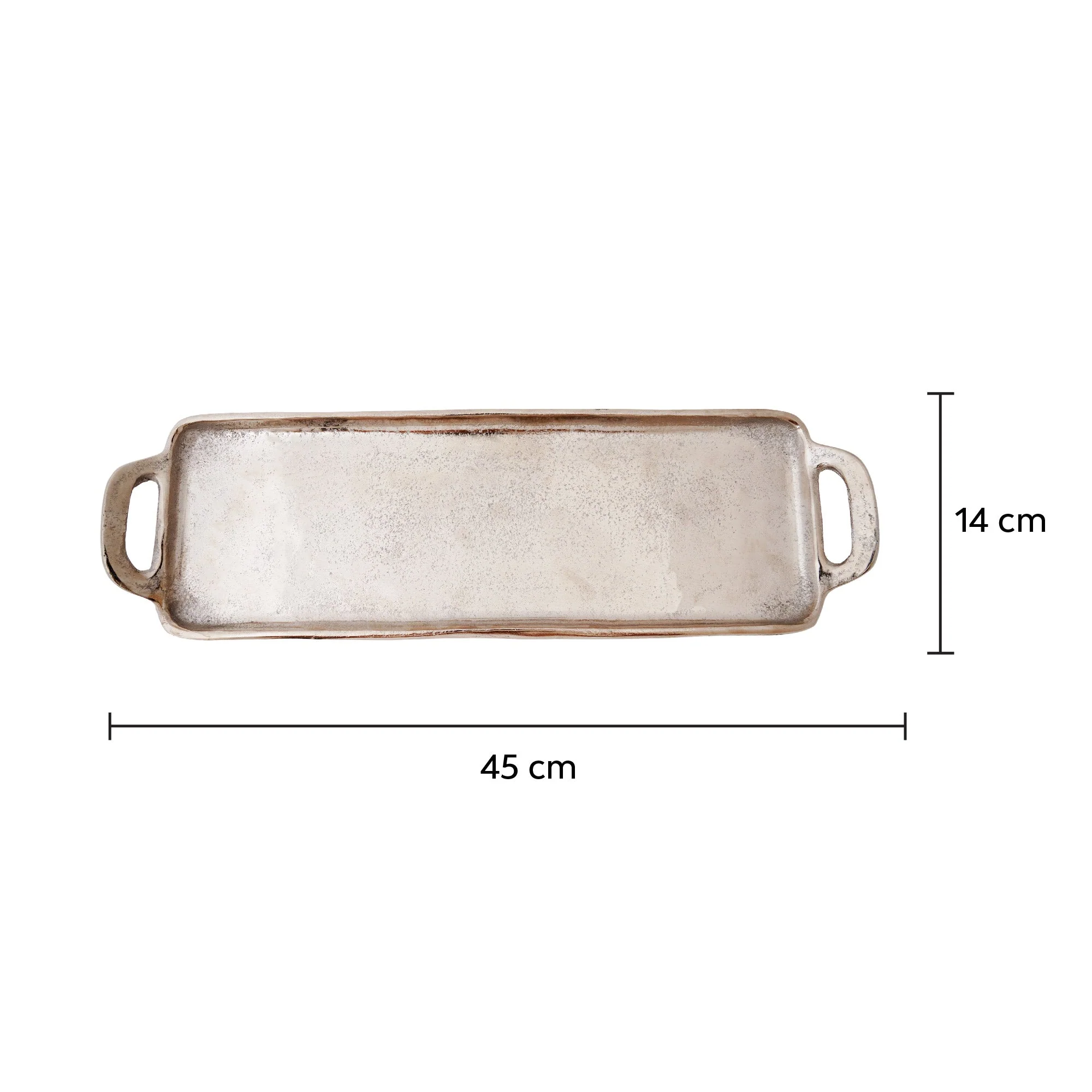 Textured Metallic Silver Decor Tray - Image 15