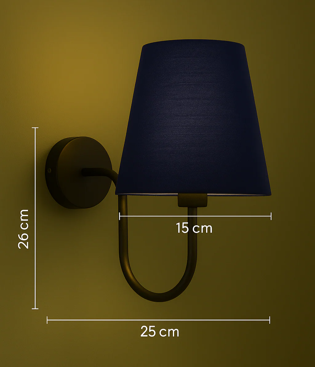 The blue Fabric Lamp Shade Wall Lights - Image 3