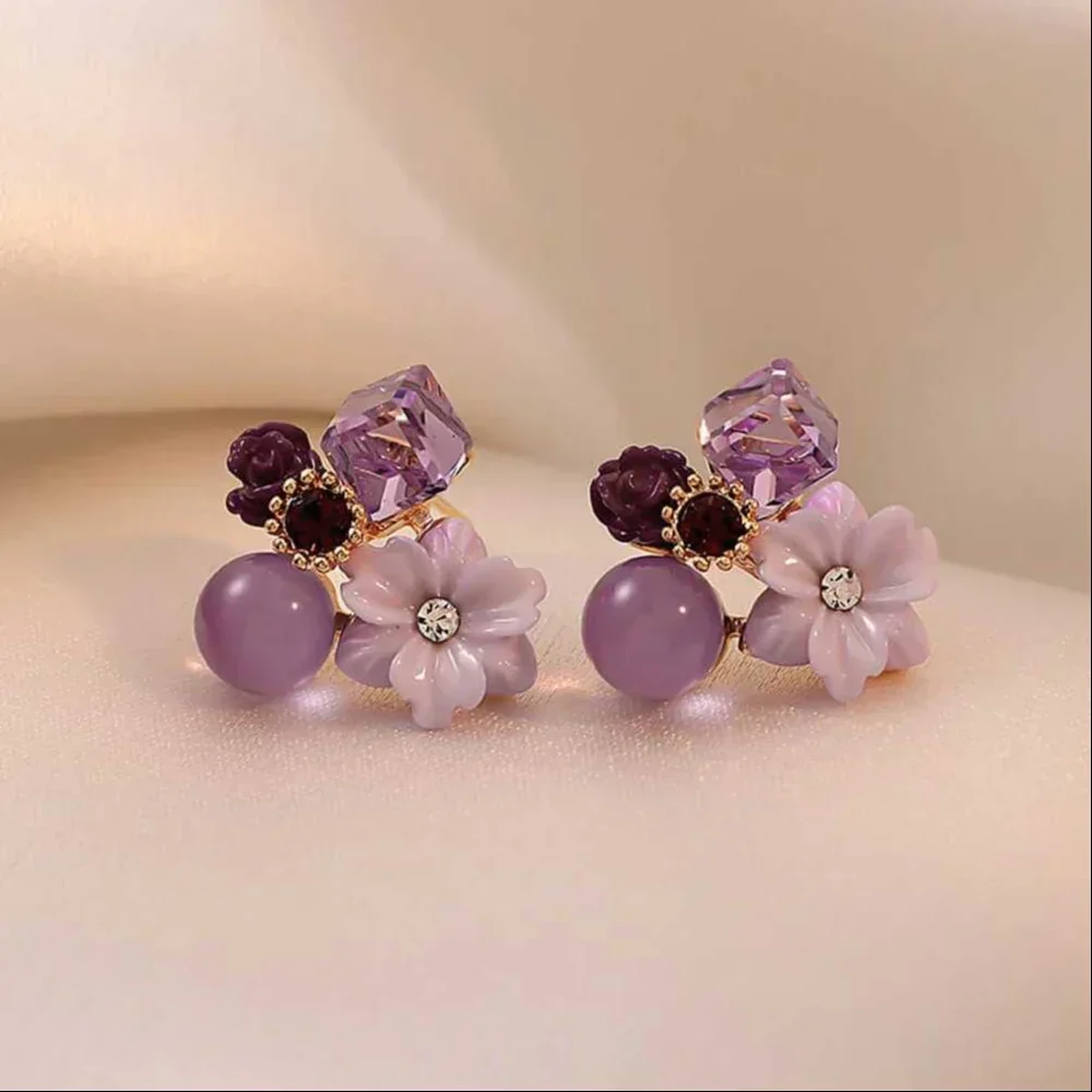 The Crown Purple Stud Earring — Buy Any 5 for Rs. 599 - Image 4
