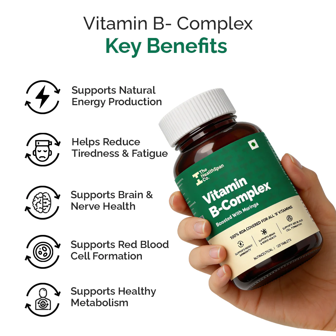The HealthSpan Co. Ultimate Vitality Bundle | Vitamin D3 + K2 (MK7) & B-Complex | 120 Tablets Each - Image 2