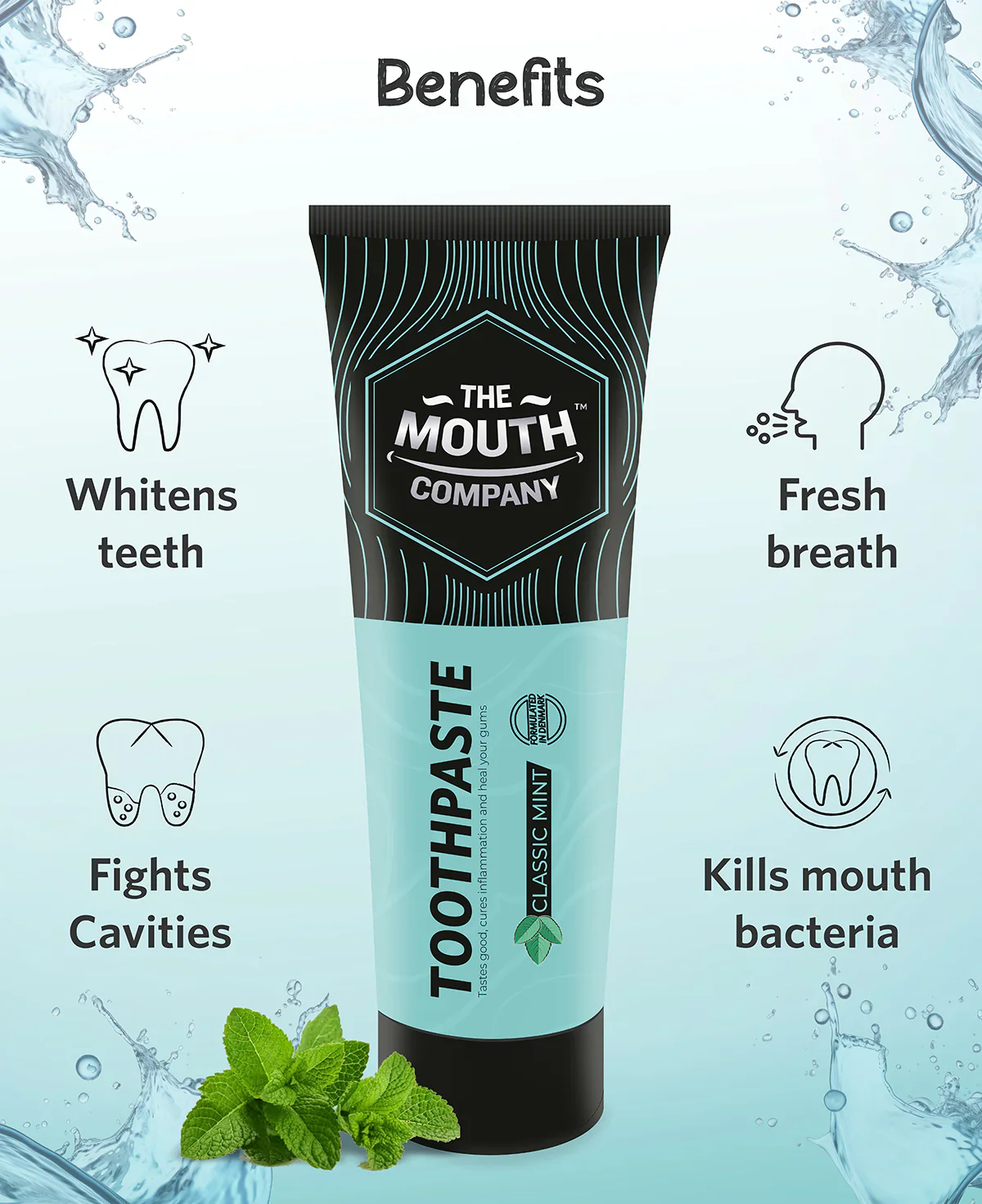 The Mouth Company Classic Mint Toothpaste 100g - Image 3