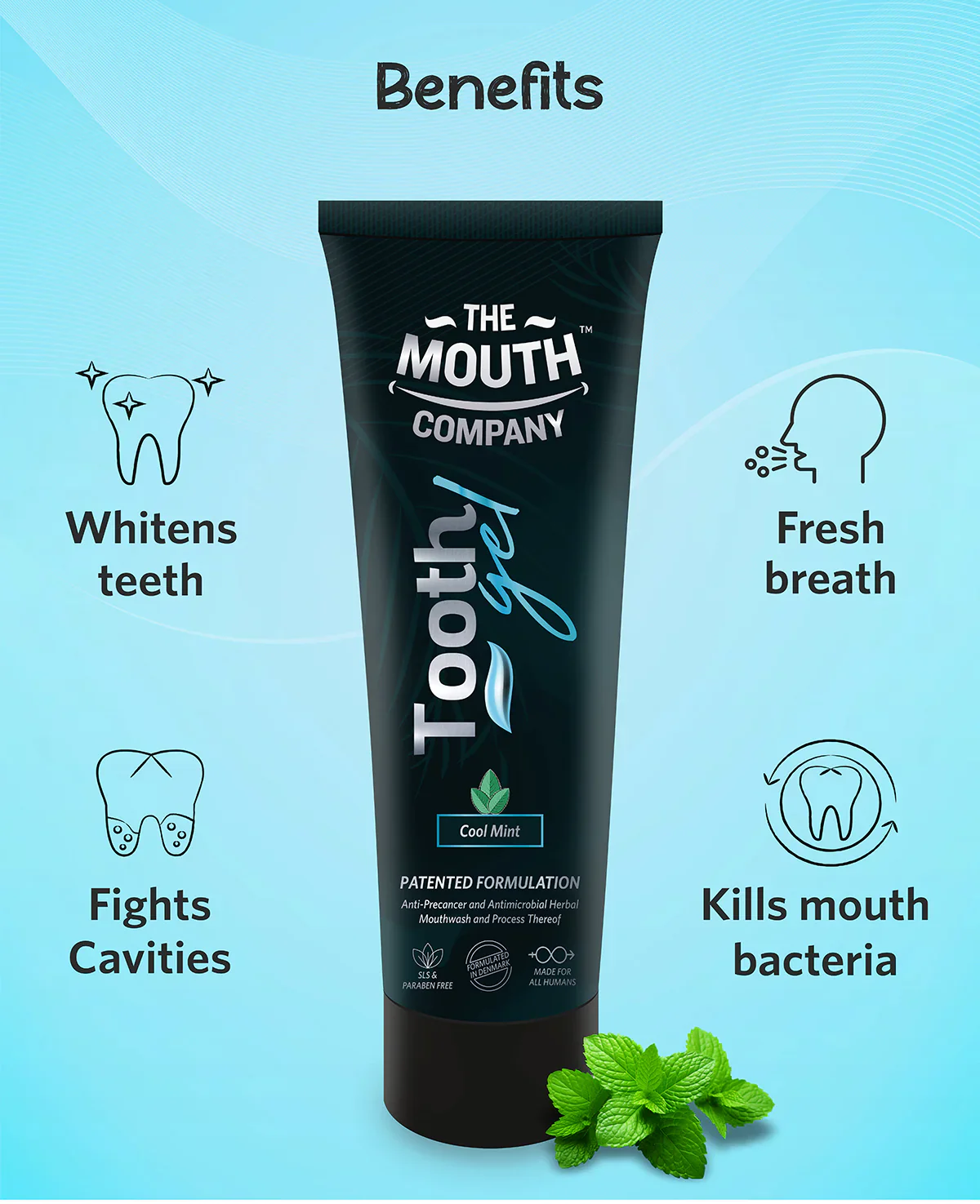 The Mouth Company Cool Mint Toothgel - 75g - Image 4