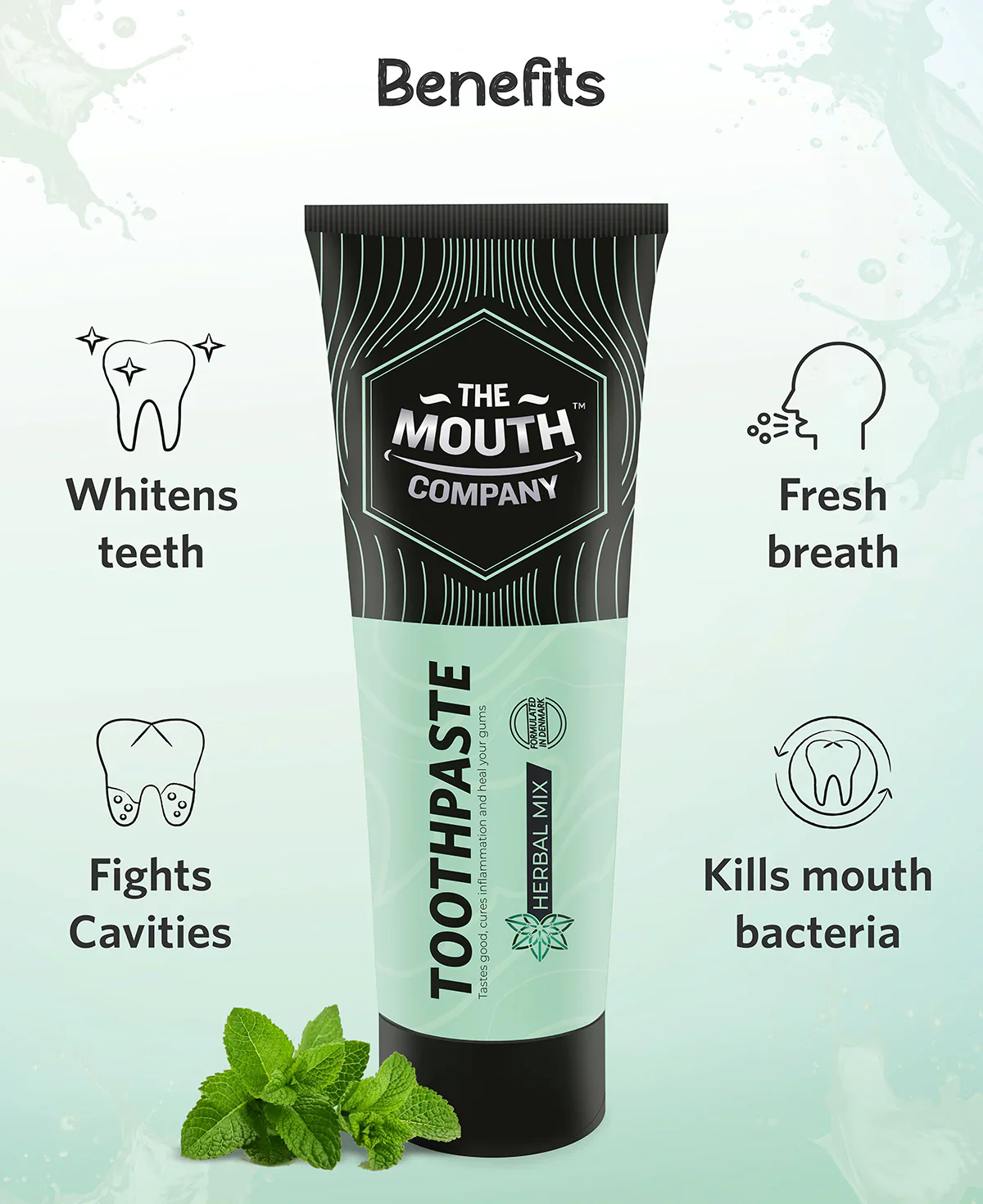 The Mouth Company Herbal Mix Toothpaste - 75 gm - Image 4