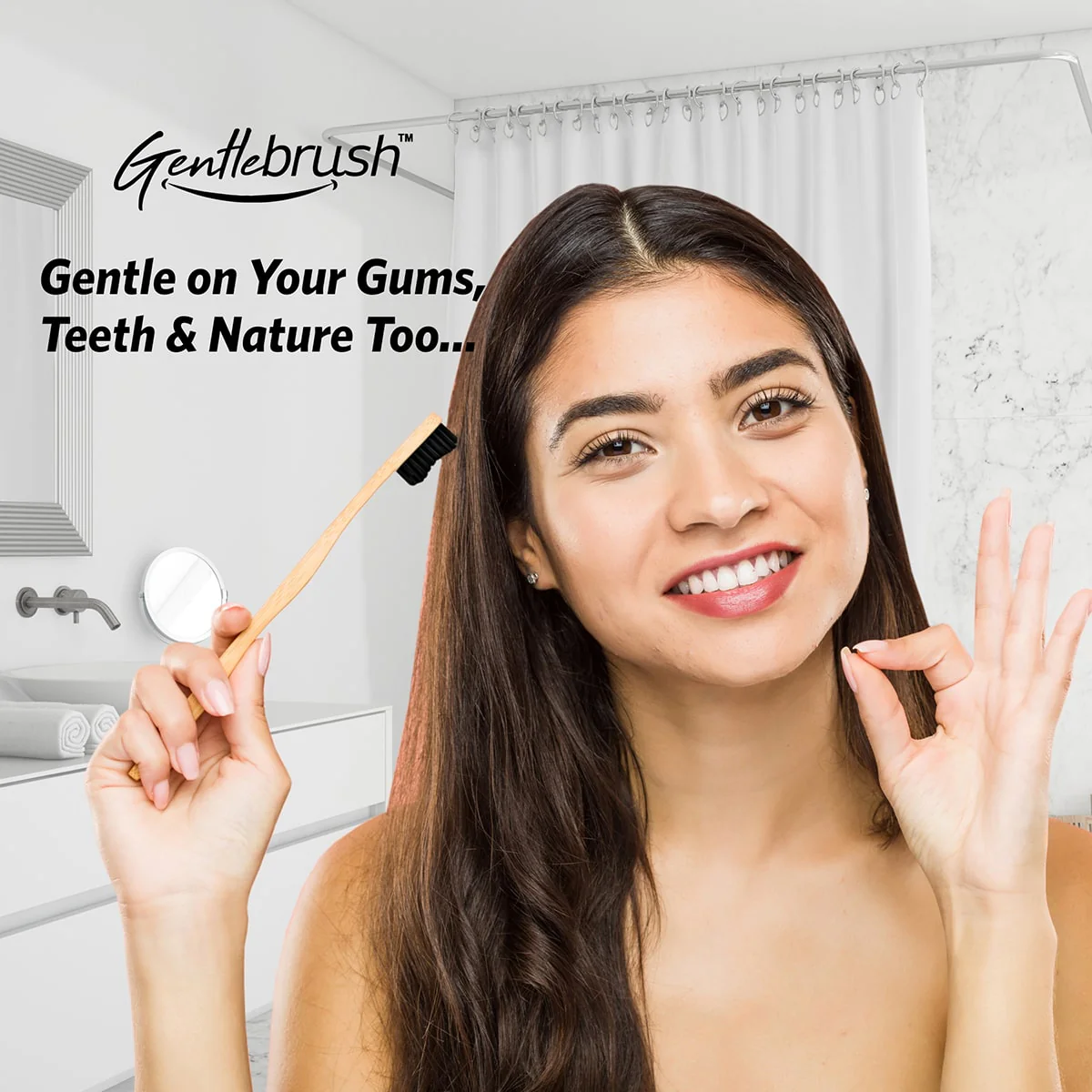 The Mouth Company S-Curve Handle Bamboo Toothbrush - Image 2