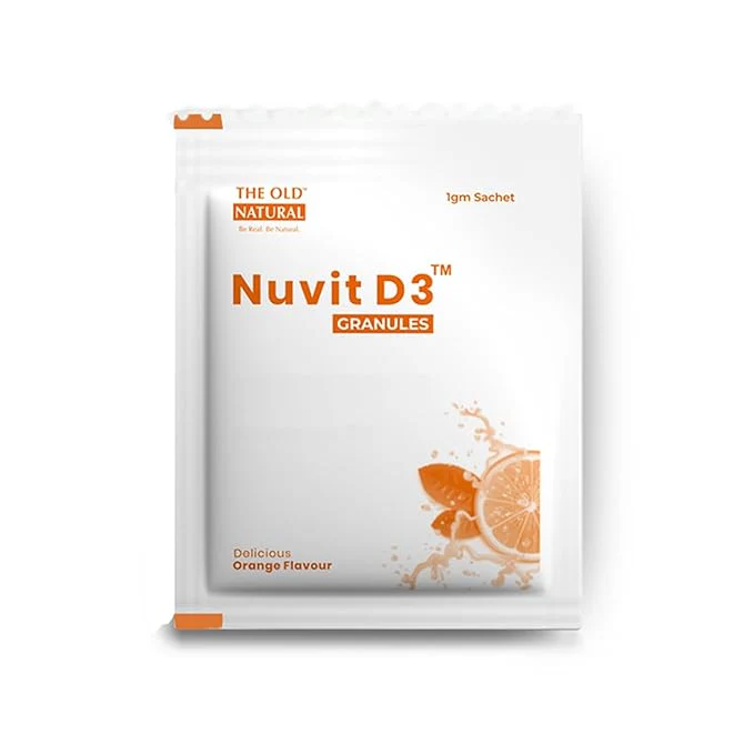 The Old Natural Vitamin D3 Granules | 10 * 1gm Sachets Cholecalciferol Vitamin D Supplement - Orange Flavor - (Pack Of 2) - Image 2