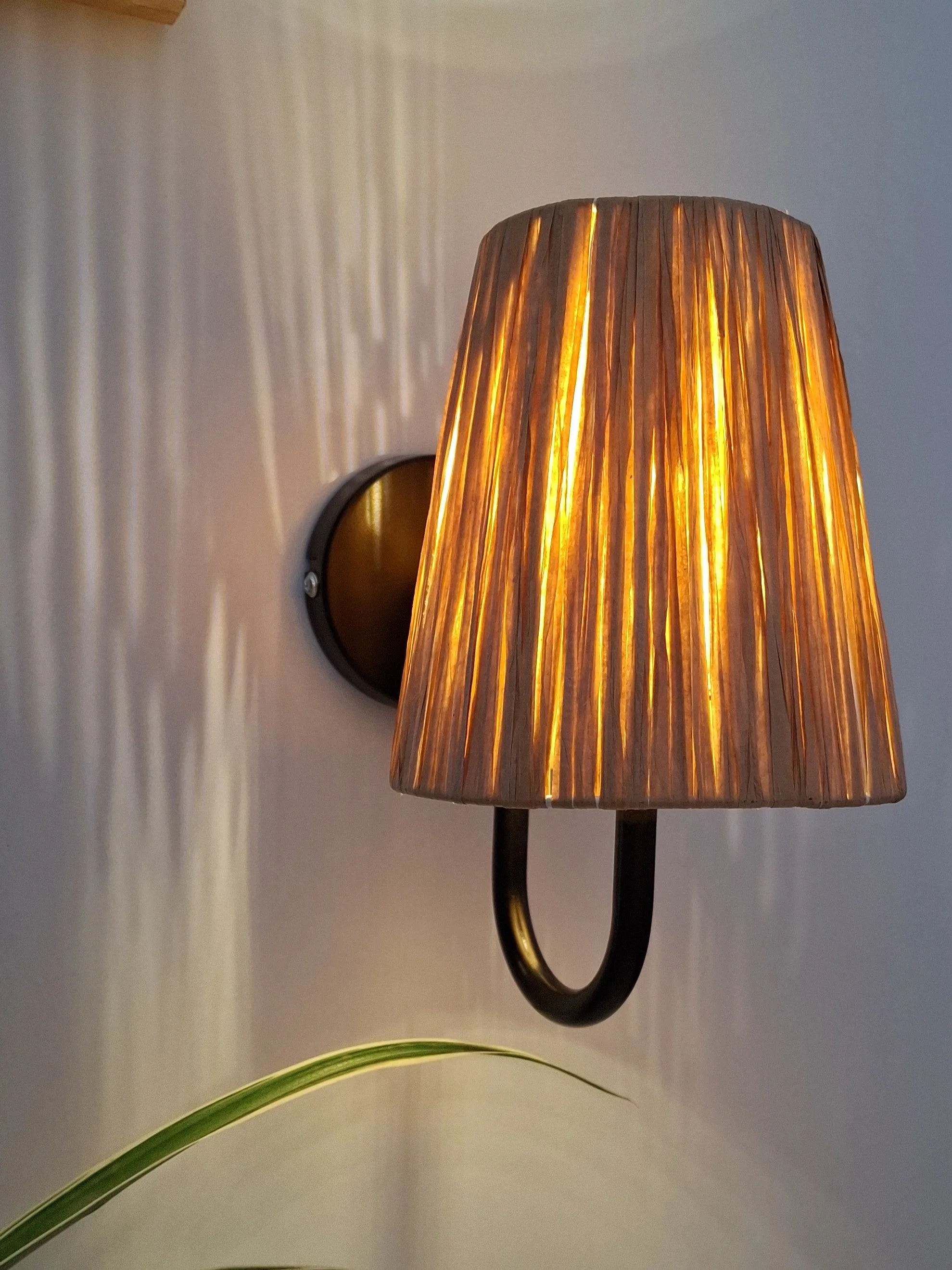 The Raffia Lamp Shade Wall Lights - Image 3