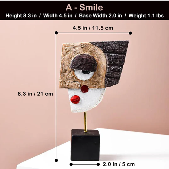 The Smile Resin Face Table Decor - Image 5