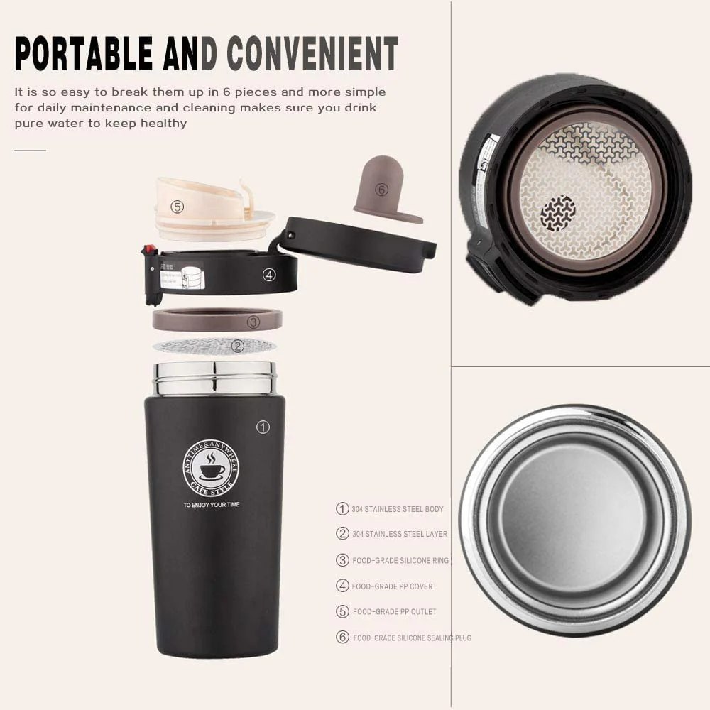 ThermaSip: Double-Wall Insulated Travel Mug (380ml) for Hot & Cold Drinks – Perfect for Coffee, Tea & On-the-Go Use - Image 5