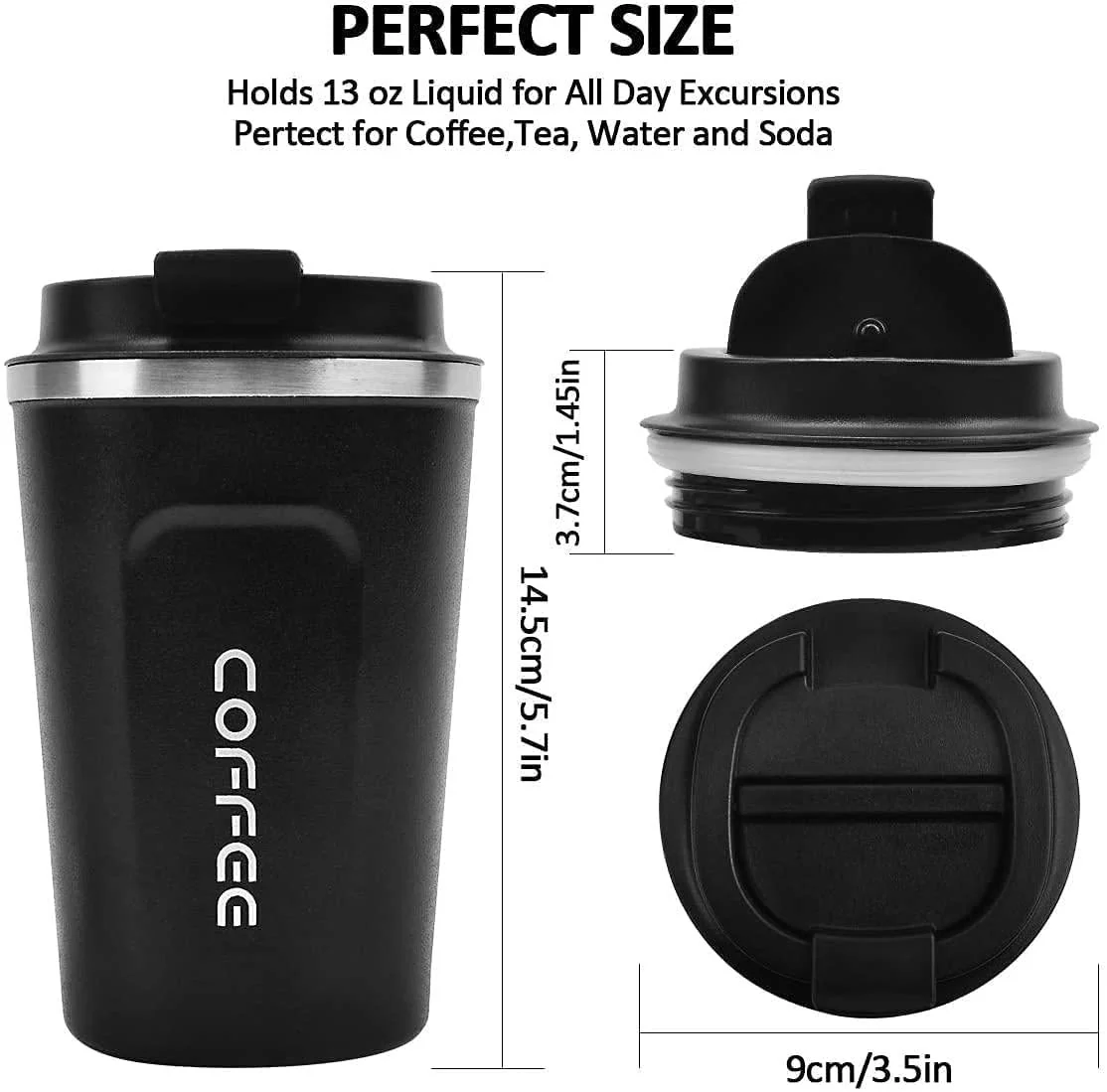 Thermo: Stainless Steel Insulated Coffee Mug with Leakproof Lid & Vacuum Insulation for Hot & Cold Beverages - Image 3