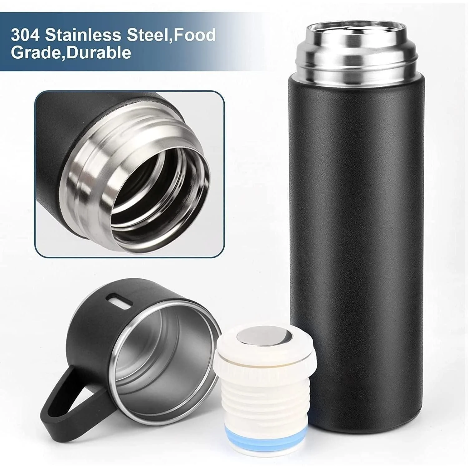 ThermoGift: 500ml Stainless Steel Vacuum Flask Gift Set with Insulated Cup – Perfect for Corporate & Festive Gifting - Image 3
