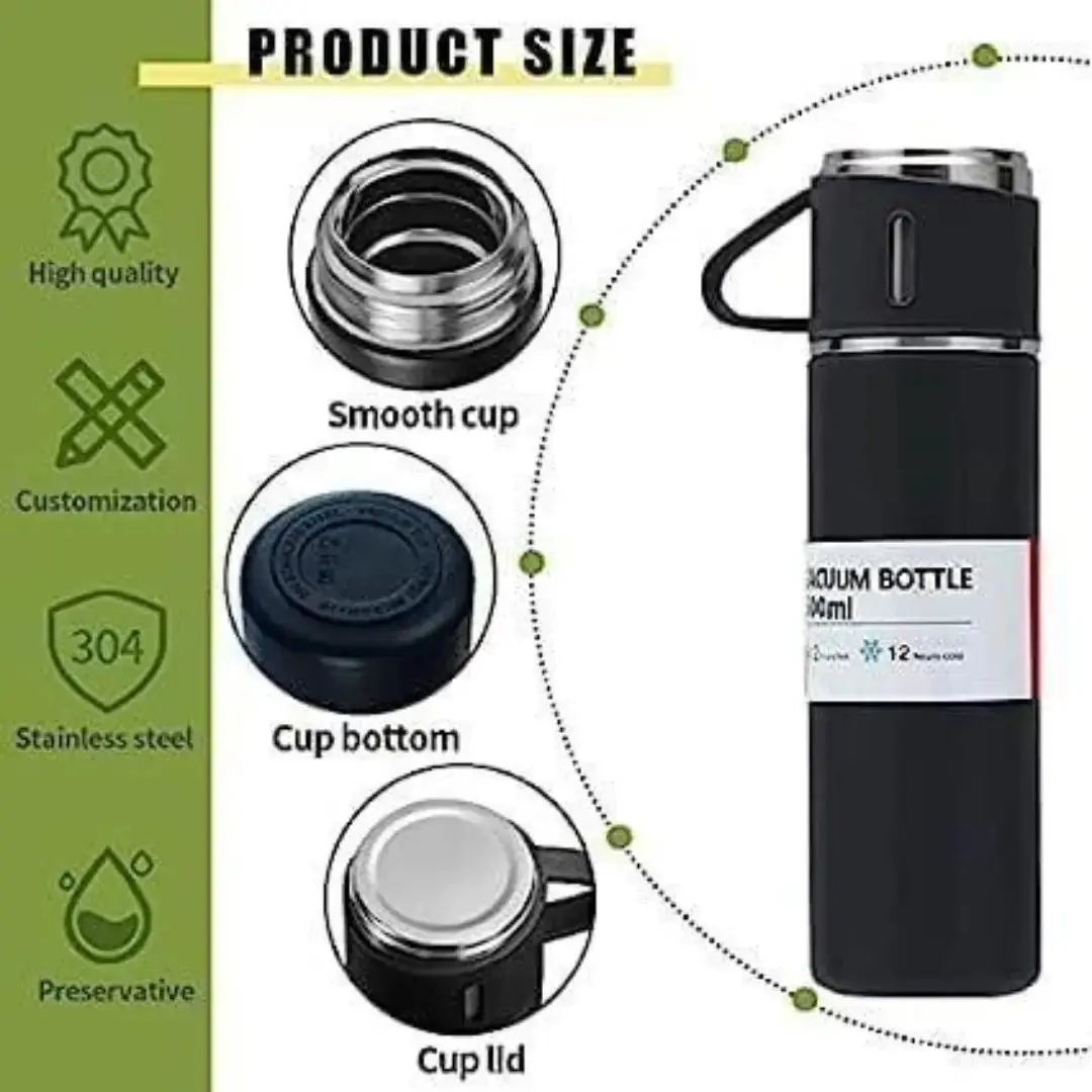 ThermoGift: 500ml Stainless Steel Vacuum Flask Gift Set with Insulated Cup – Perfect for Corporate & Festive Gifting - Image 9
