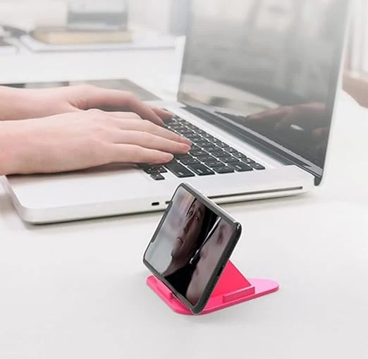Three-Sided Triangle Desktop Stand Mobile Paradise Universal Phone Pyramid Shape Holder Desktop Stand (Multi Color) (Pack of 5) Mobile Holder - Image 2