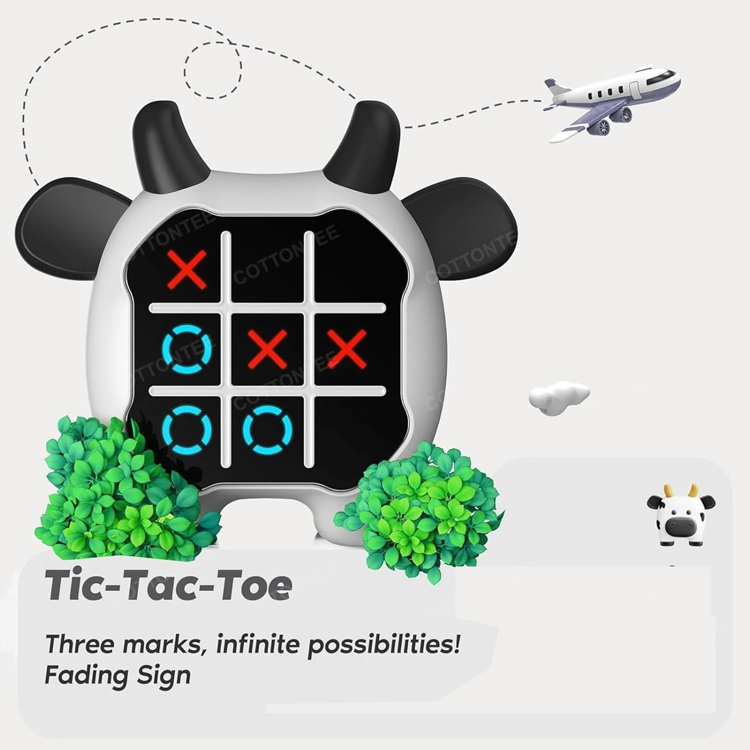 Tic Tac Toe Game, Animal-Themed 2-in-1 Handheld Puzzle Game Console, Board Games for Kids, Portable Travel Games, Birthday Gifts, for Age 3+ - Image 4