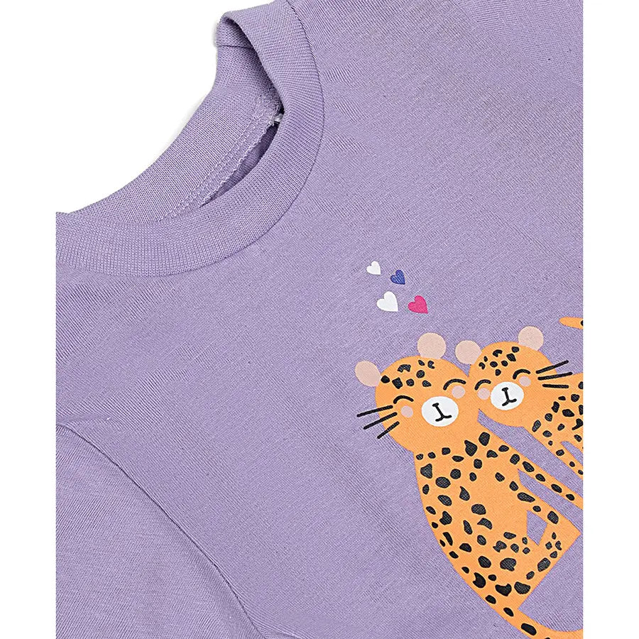 Tiger Print Half Sleeve Unisex Baby Boy T-Shirt - Image 5