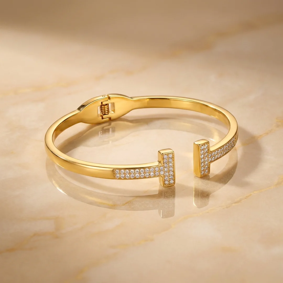 Timeless T-Cuff Sparkle Bracelet - Image 4