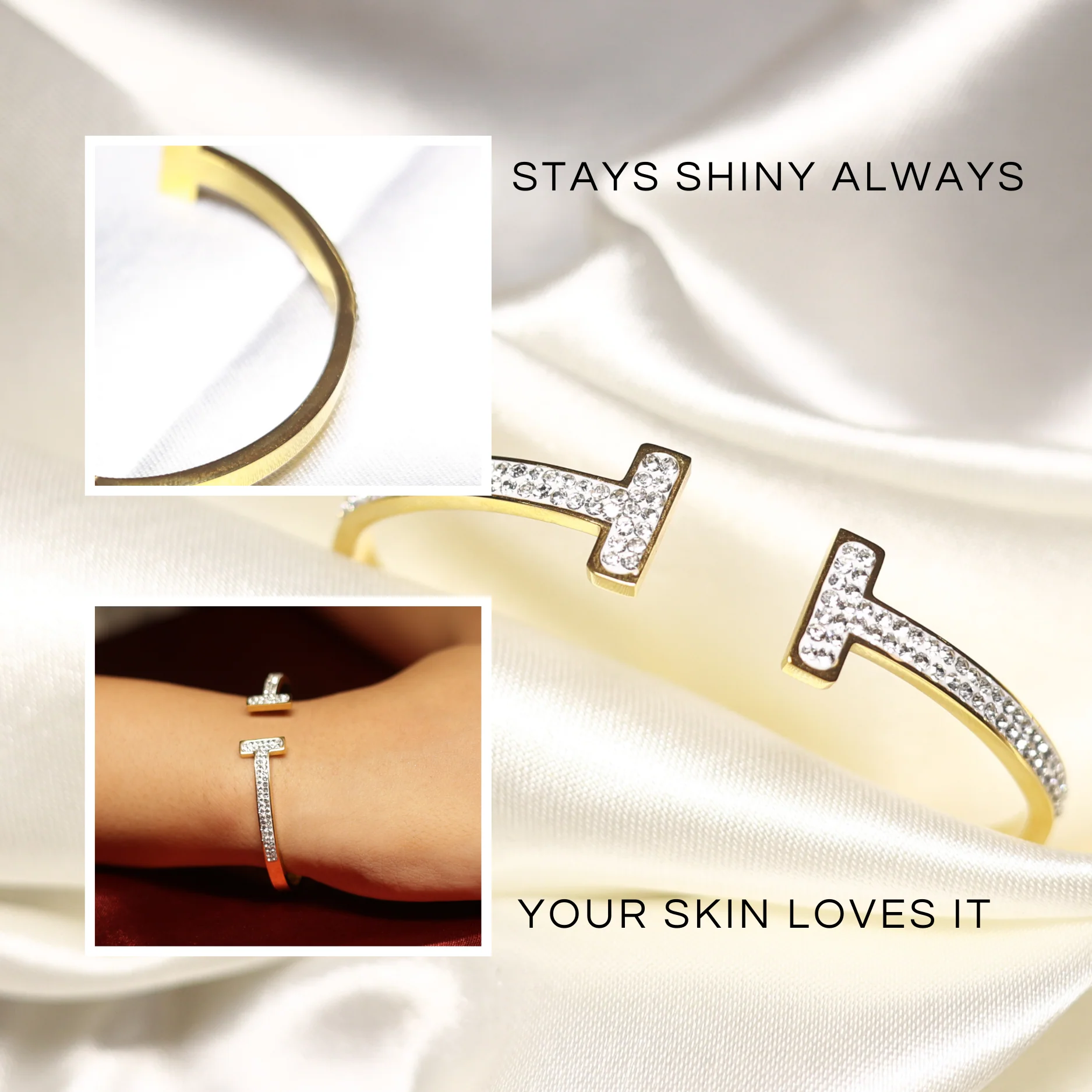 Timeless T-Cuff Sparkle Bracelet - Image 7