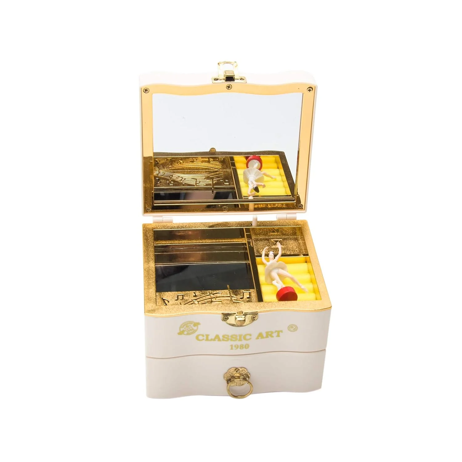 Tinkle: Wind-Up Musical Ballerina Jewelry Box with Mirror, Drawer & Elegant Spinning Dance Design - Image 9