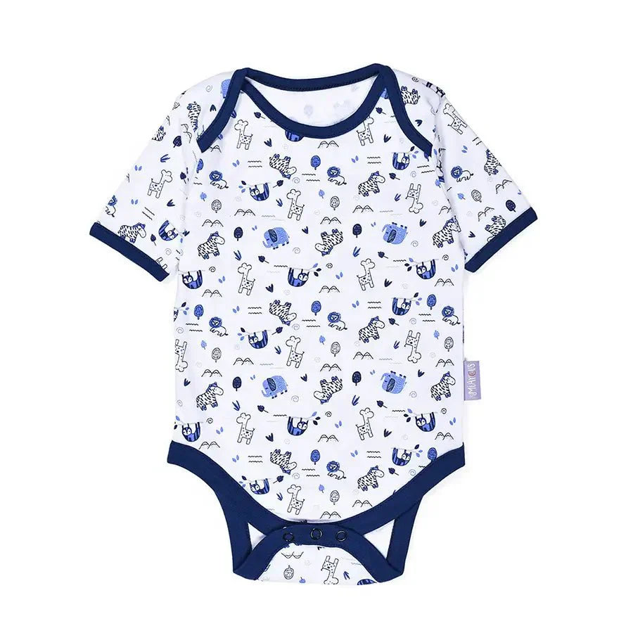 Tiny Tog Knitted Baby Boy Romper - Safari - Image 2