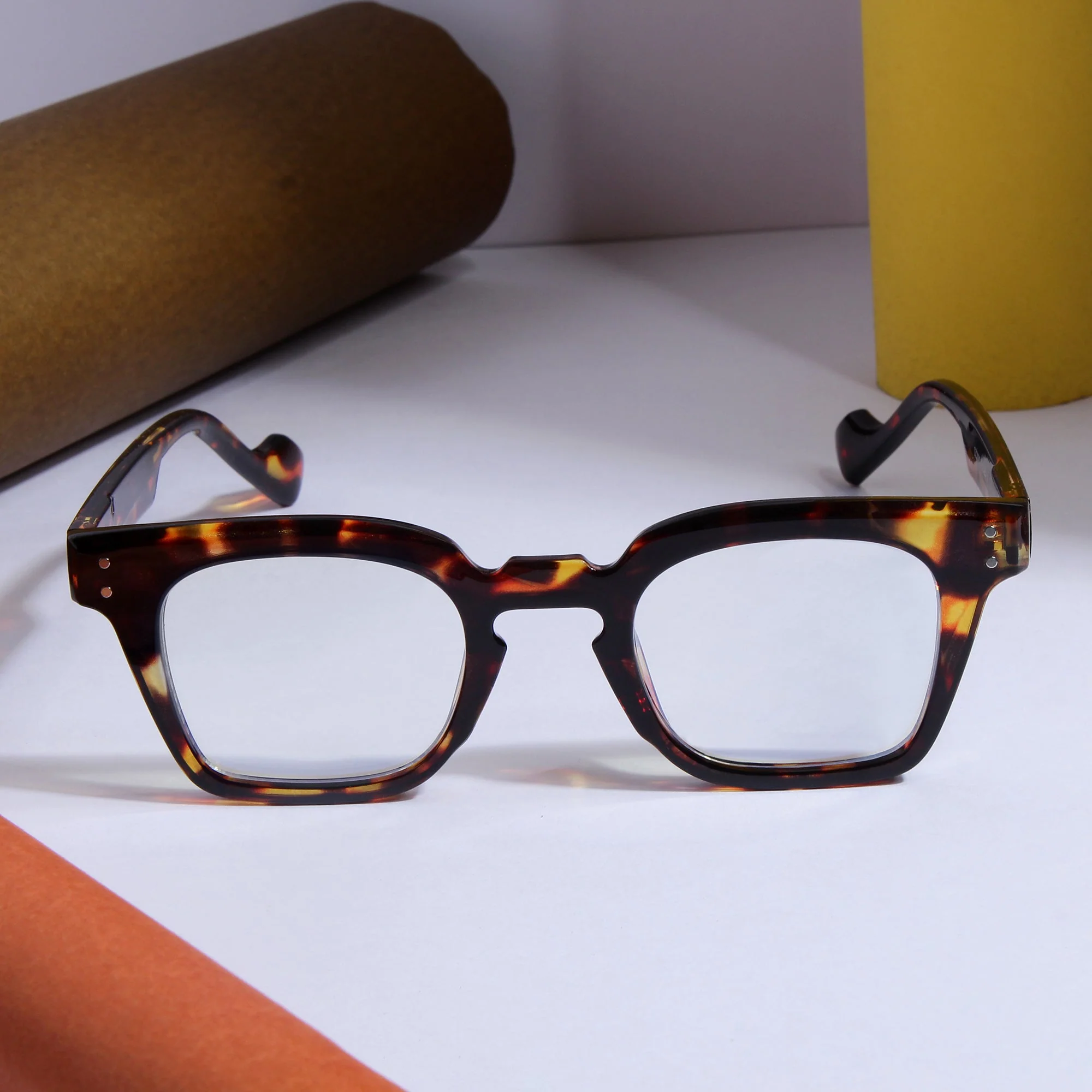 To. Brown Clear SZ 2001 Square Sunglasses - Image 3