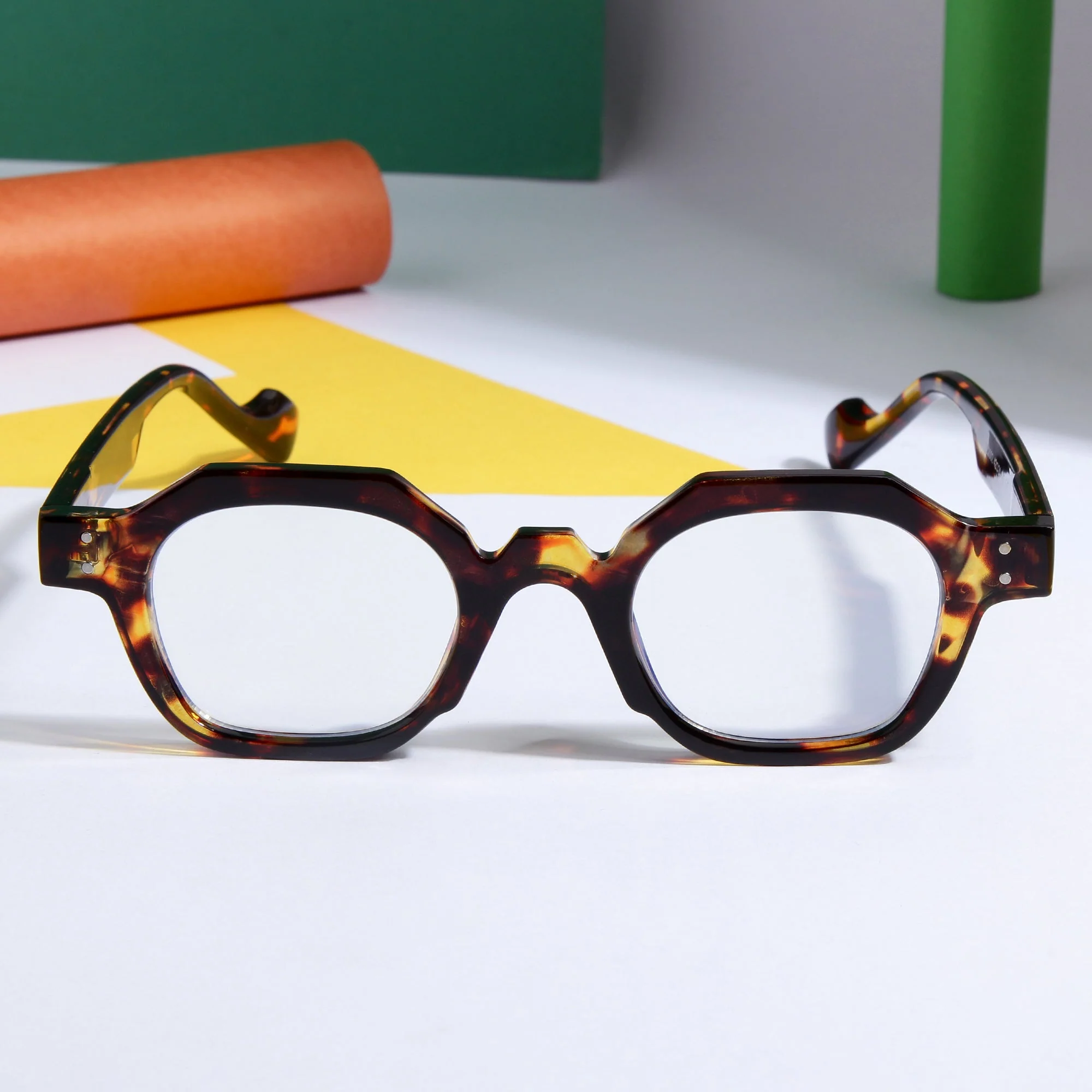 To. Brown Clear SZ 2002 Round Sunglasses - Image 3