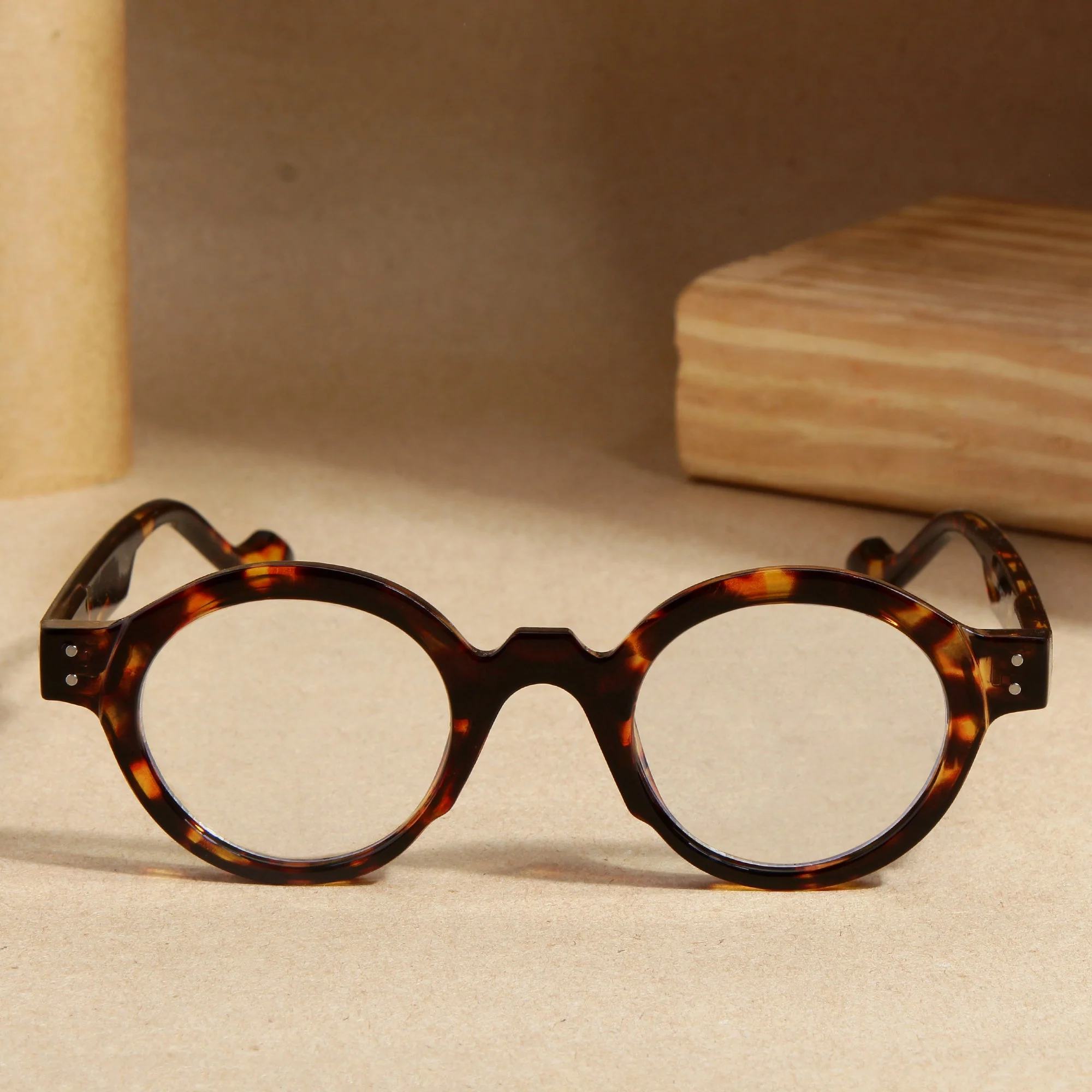 To. Brown Clear SZ 2003 Round Sunglasses - Image 3