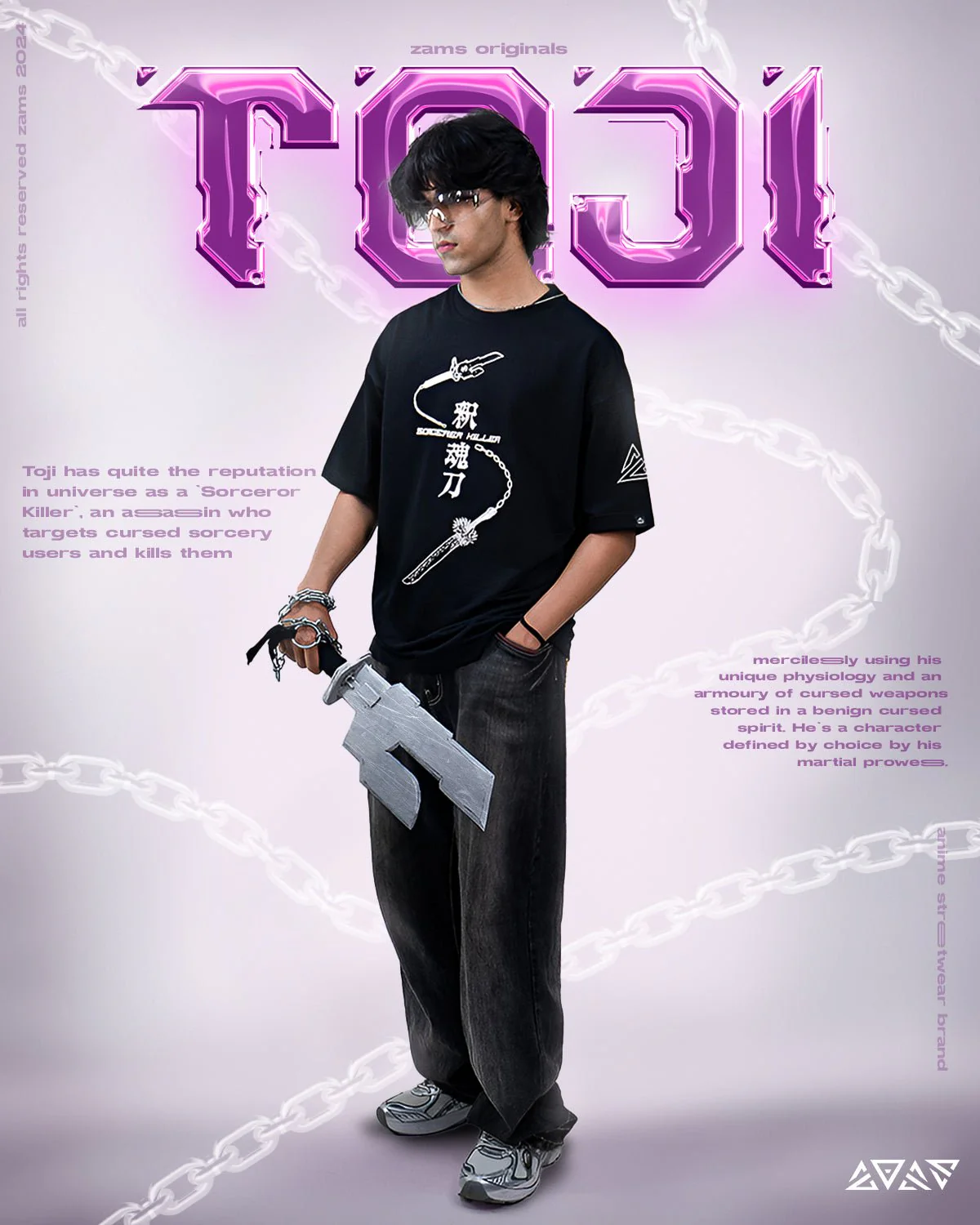 Toji 01 / JJK 01 / Oversized T-Shirt - Image 3