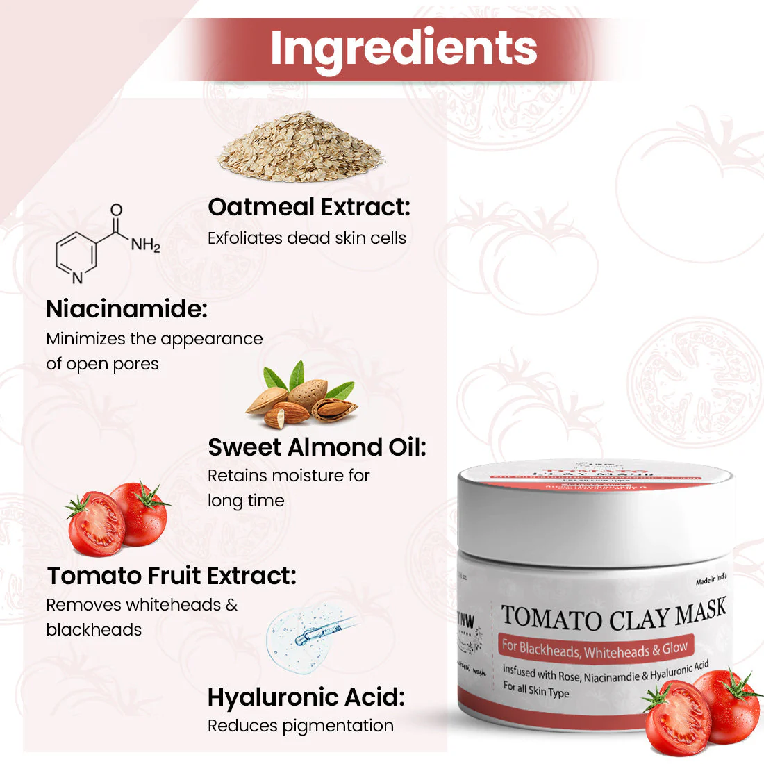 Tomato Clay Mask for Glowing & Healthy Skin . - Image 2
