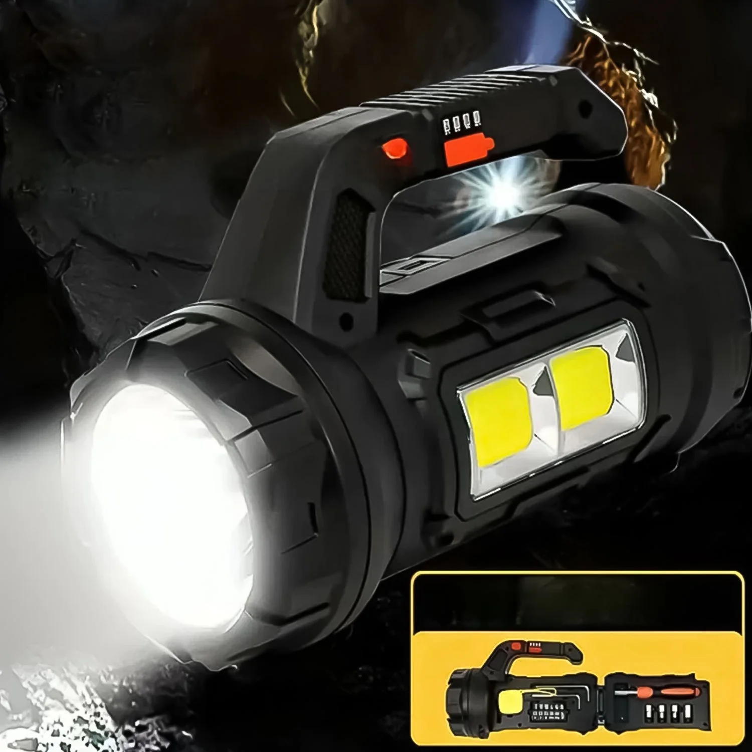 ToolBeam: 5-in-1 LED Torch Light with Hidden Tool Box Kit, USB Rechargeable, Emergency SOS & High-Power Flashlight for Car & Home - Image 7