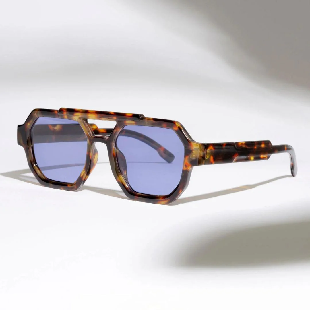 Tortoise Purple SZ 3501 Square Sunglasses
