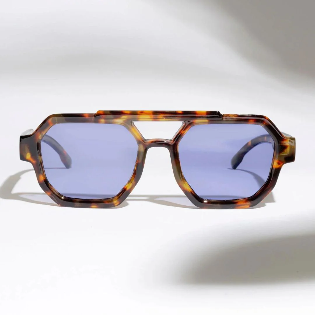 Tortoise Purple SZ 3501 Square Sunglasses - Image 2