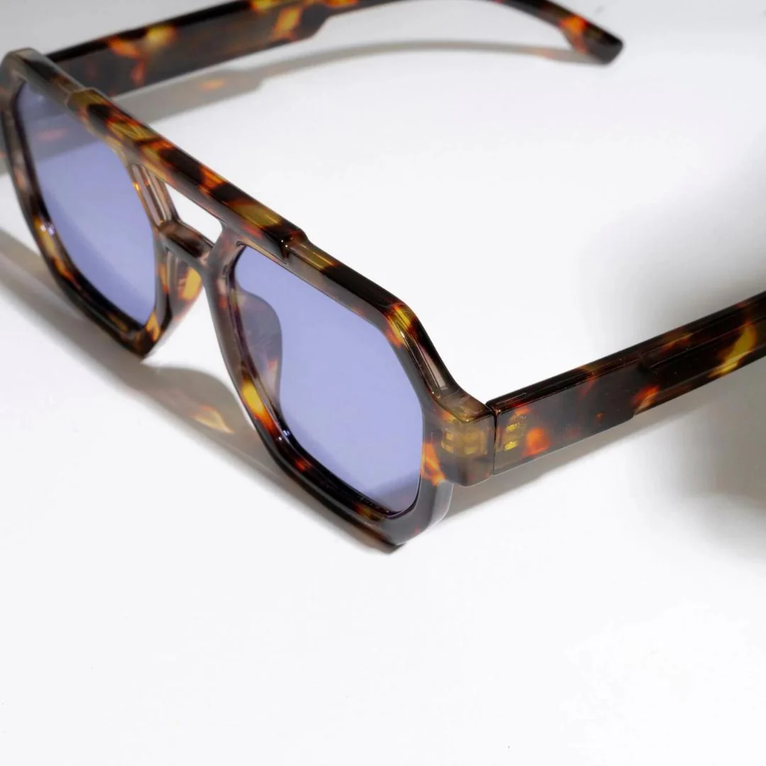 Tortoise Purple SZ 3501 Square Sunglasses - Image 3