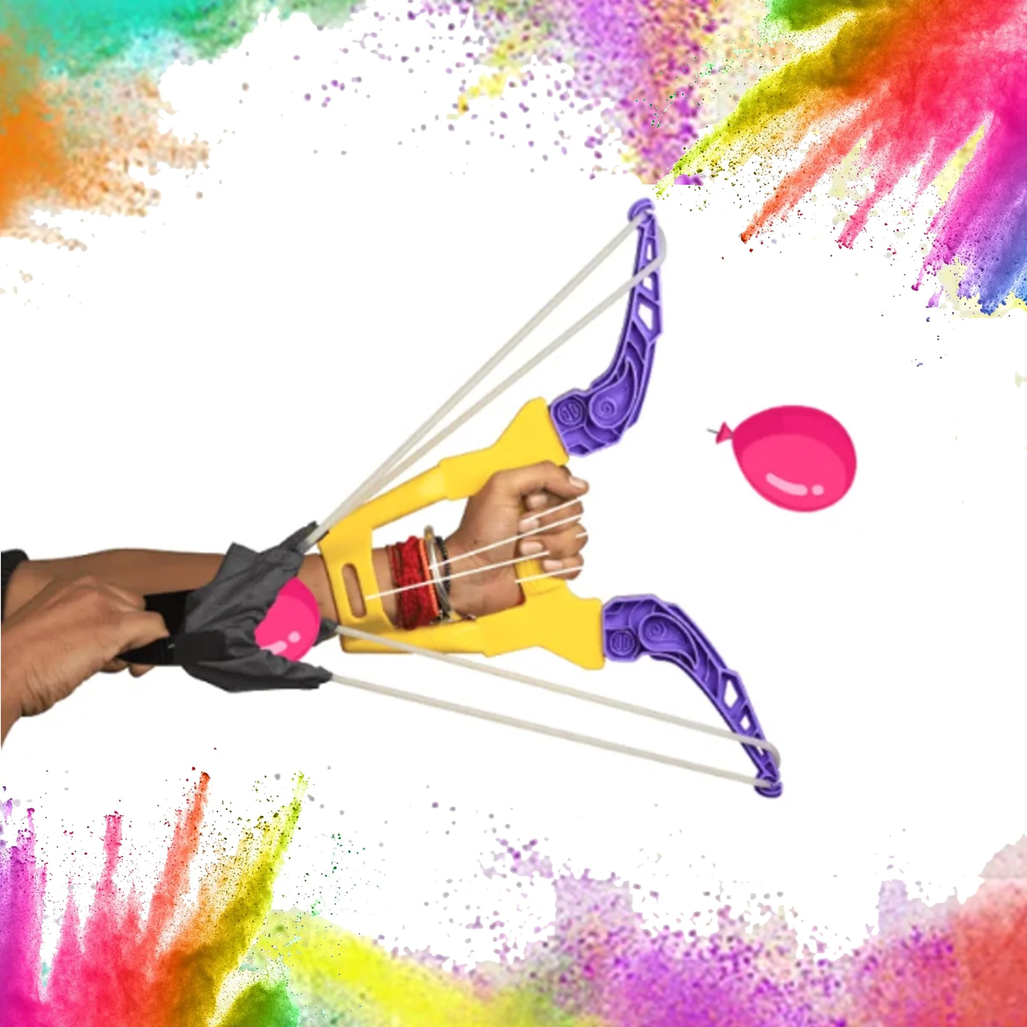 Tota Gulal Launcher for Holi Celebration Toy with 1 free Gulal Bomb/Ball