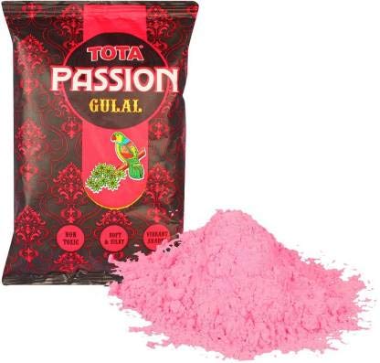 TOTA Passion Neon Glow Natural Holi Colours Powder - Pack of 5 Herbal Gulal (80 Gram Each)-Red, Blue, Yellow, Green and Orange - Image 4